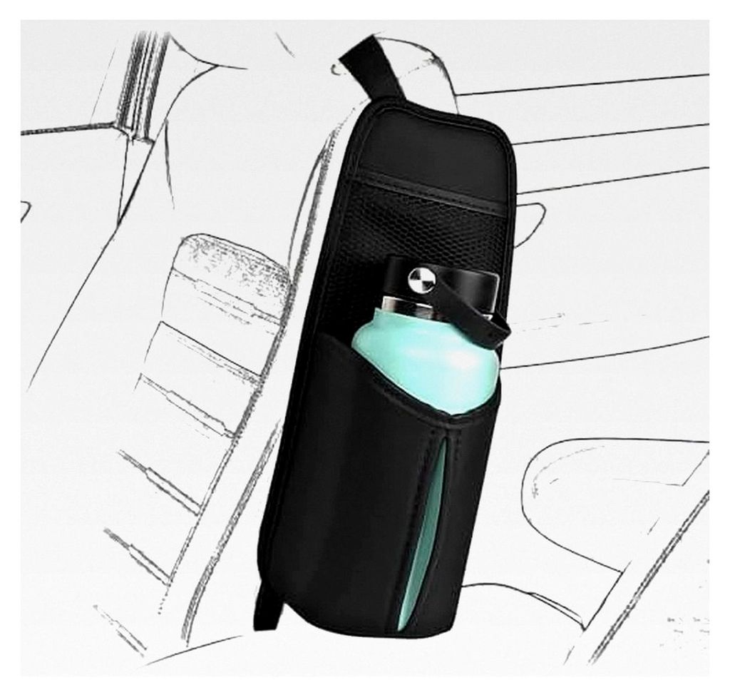 Wasserflaschen-Organizer für Autositz, passend für YETI Rambler Flasche 26oz/36oz, hängender Aufbewahrungsbeutel für große Flaschen an der Sei...