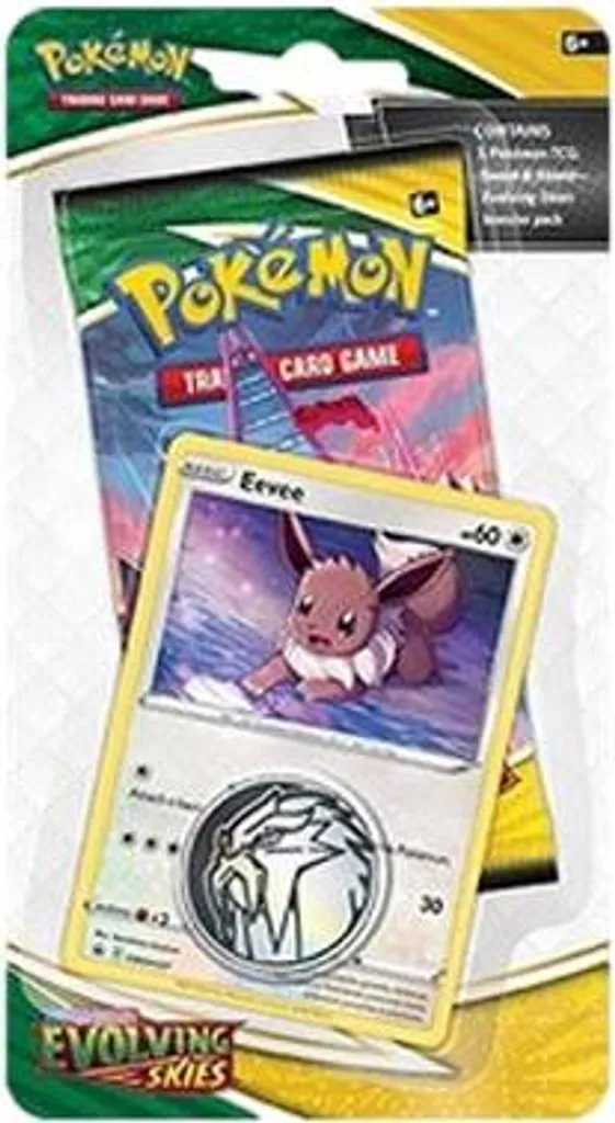 Booster Pokémon Évolution Céleste sous Blister avec Carte Promo Évoli