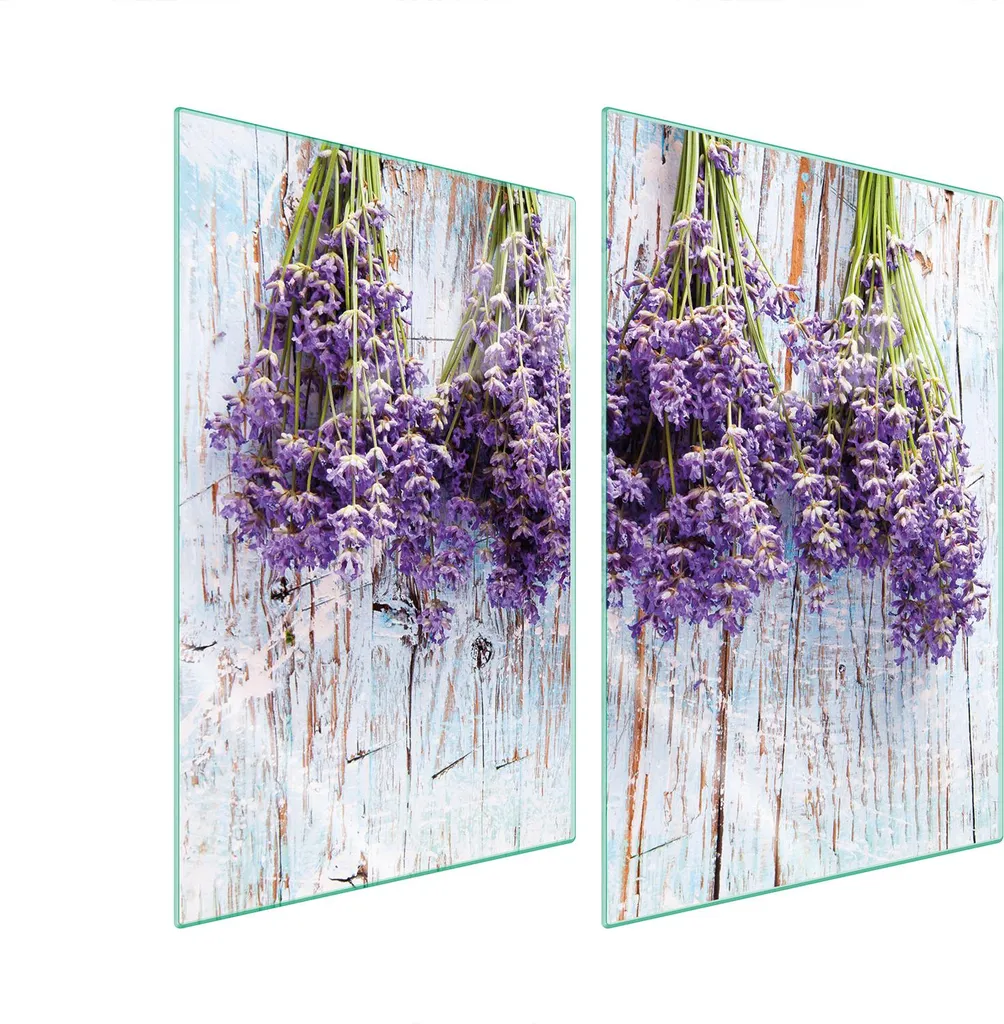 Piastre copri fornelli 2 pezzi 35x52 Copri piano cottura in ceramica tagliere in vetro lavanda viola