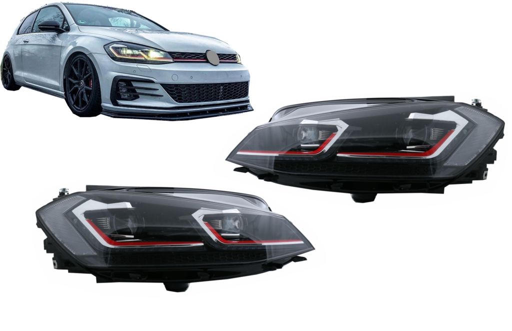 LED Scheinwerfer für VW Golf 7.5 VII 17+ GTI Look Produktbild 