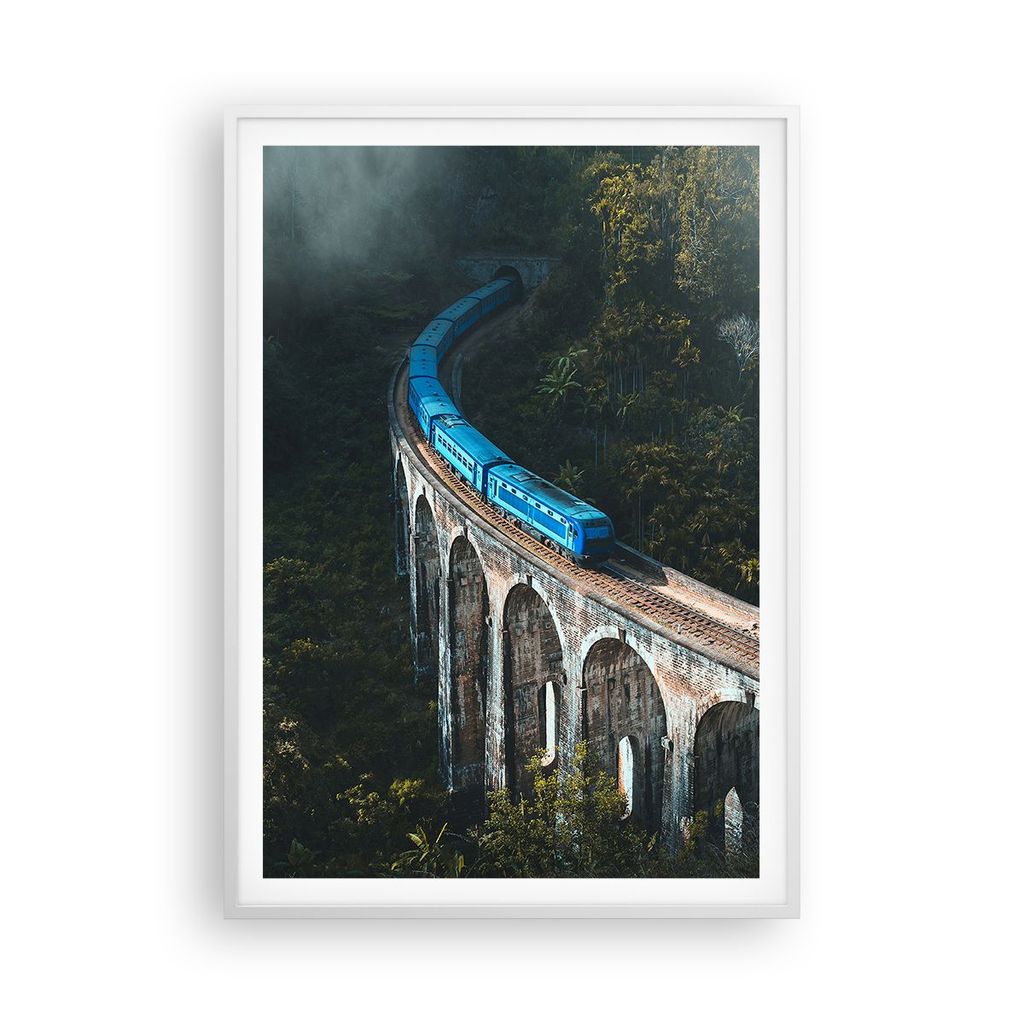 Gerahmtes Poster - Weißer Rahmen - Zug Hogwarts Express - 70x100 cm - Wand Bild - Wanddeko - Wandbilder - Kunstposter - Wandposter - Bilderrahmen ...
