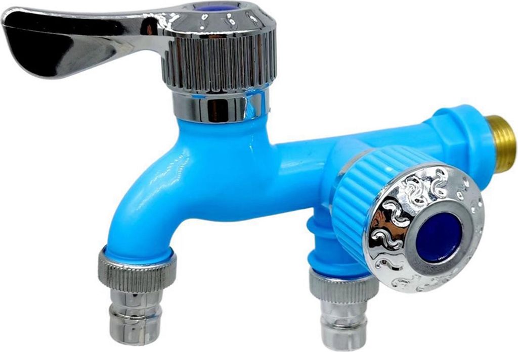Waschmaschine Wasserhahn 1 in 2 Out Double Switches 1/2in Thread Multifunktionale Wasserhahn für Balkon Badezimmer