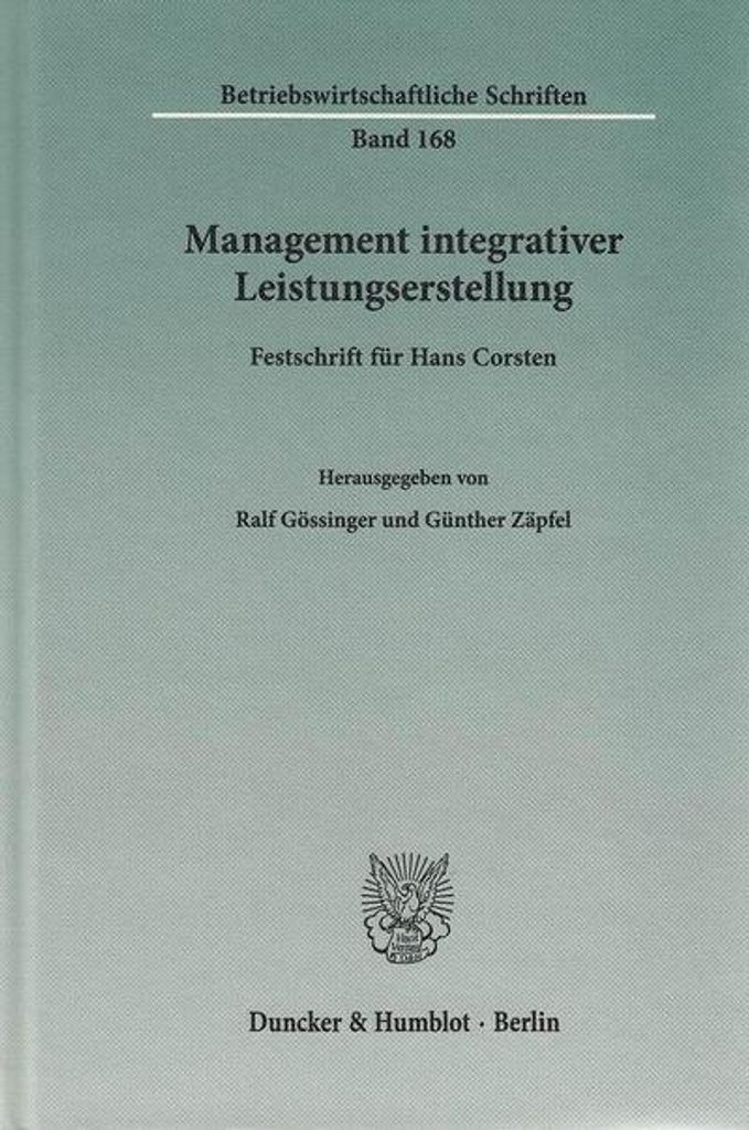 Management integrativer Leistungserstellung.