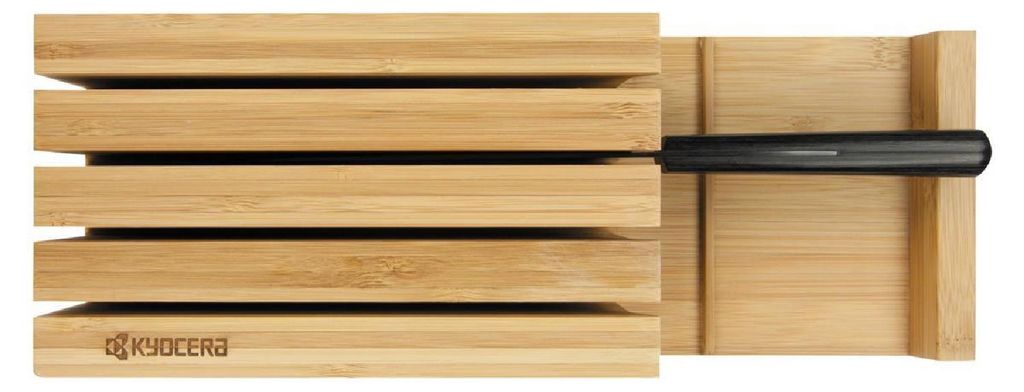 KYOCERA 3in1 Bambus-Messerblock für bis zu 4 Messer Produktbild 