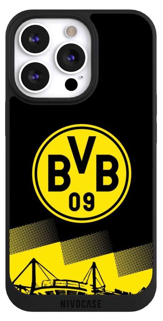 NIVOCASE Handyhülle für Apple iPhone 13 Pro Hülle NIVOpure Case Schwarz BVB Borussia Dortmund Stadion