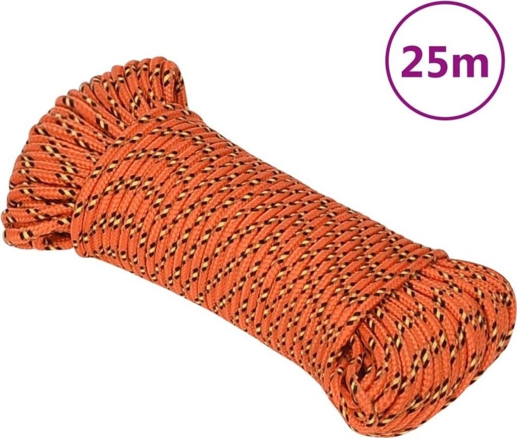 Bootsseil Orange 5 mm 25 m Polypropylen