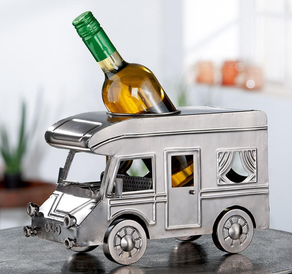 Gilde Flaschenhalter, "Wohnmobil", Wohnwagenmotiv, Metall, Image du produit 