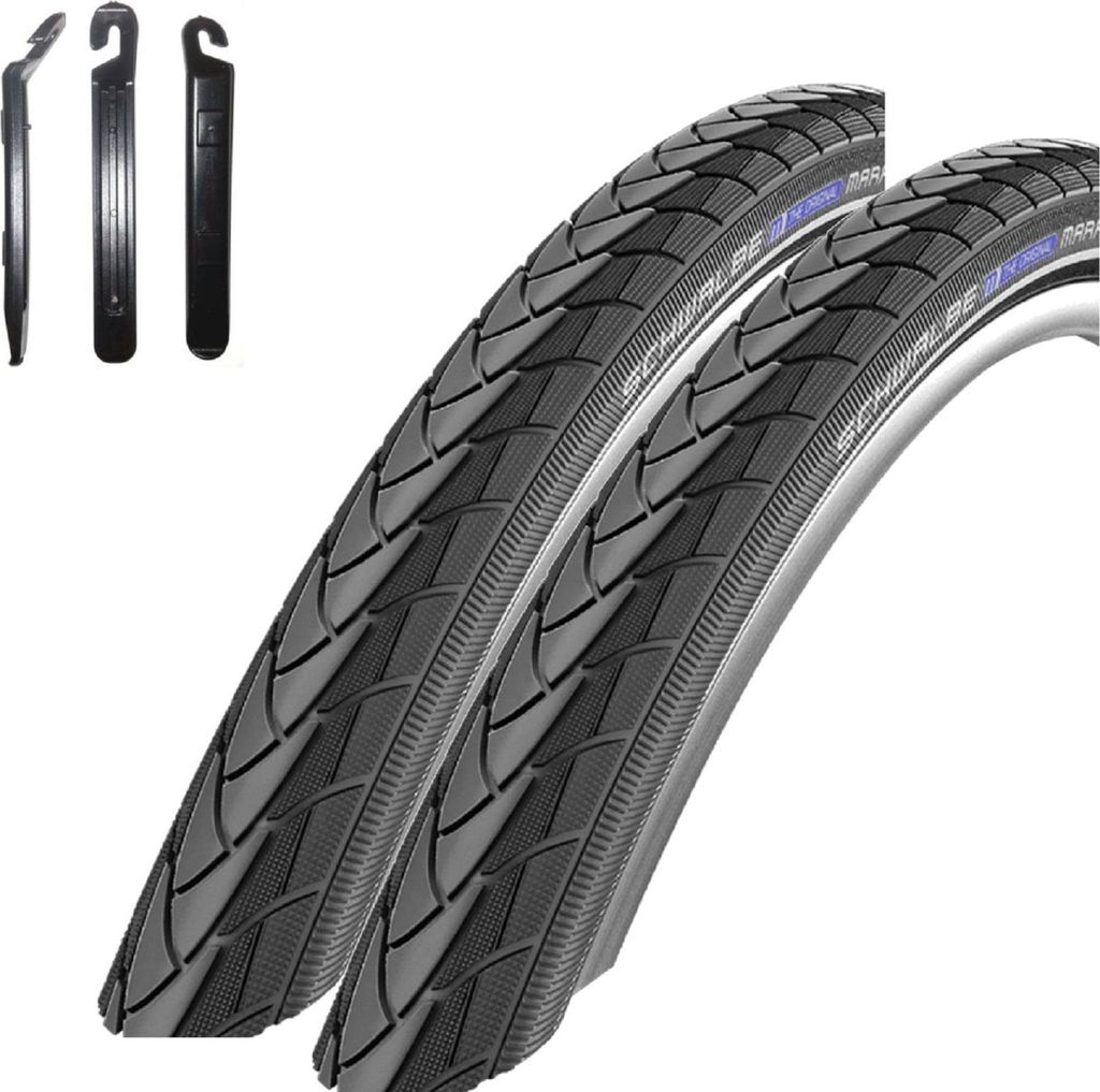 maxxi4you 2 x Schwalbe Marathon PLUS Performance SmartGuard E-50 Fahrradreifen Fahrradmantel Drahtreifen schwarz 47-406 (20 x 175) inkl. maxxi4you ...
