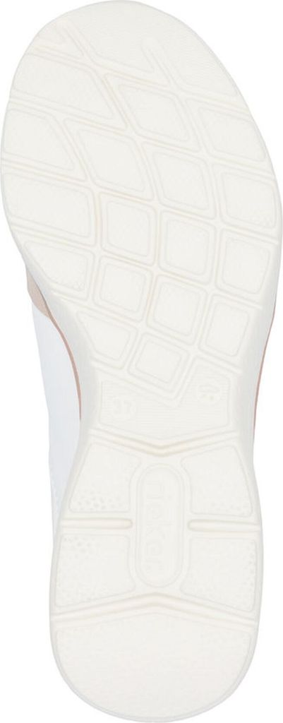 Rieker Damen Slipper sportlich Pastellfarben EVA-Sohle rutschfest Gummizug M5056, Größe:42 EU, Farbe:Weiß