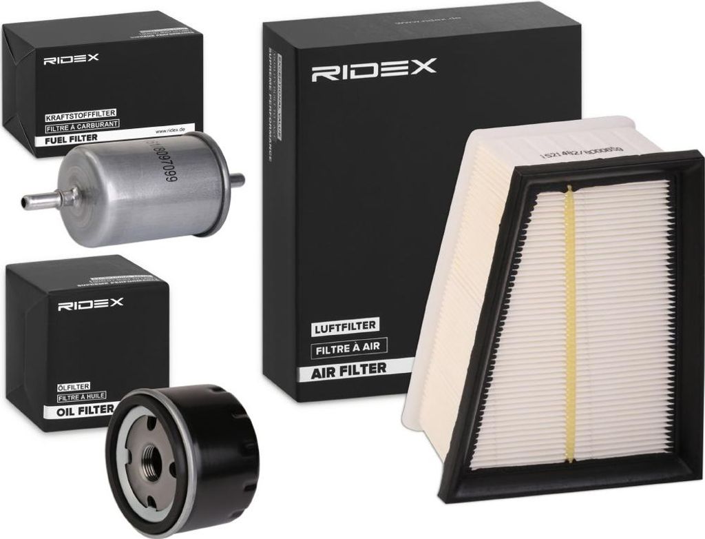 RIDEX Filterset Inspektionspaket Filtersatz für OPEL Vivaro A Kastenwagen (X83) Corsa B Schrägheck (S93) Vivaro A Combi (X83) Movano C Kastenwagen
