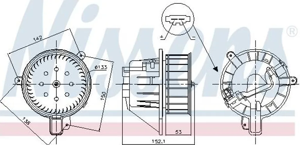 Moteur de Chauffage Nissens 87547 Haute Fiabilité pour Seat Arona