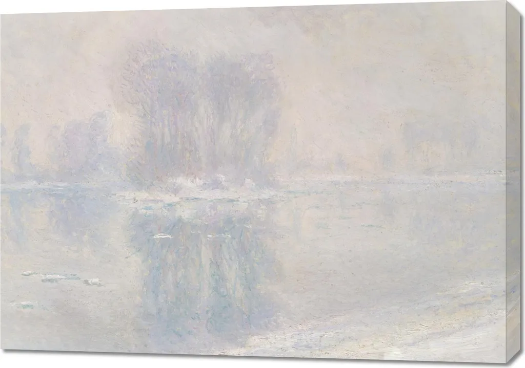 Tableau 100x70 cm Monet Ice Floes Idéal pour Décorer un Grand Salon