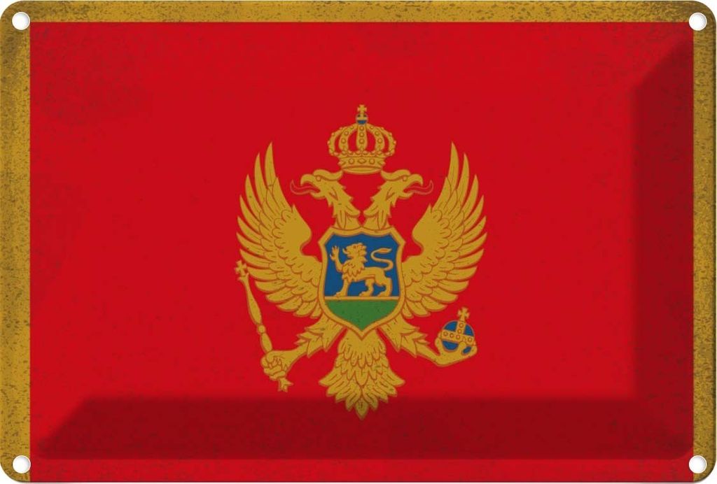 vianmo Blechschild 20x30 cm Monte Vintage Flagge Fahne Wappen