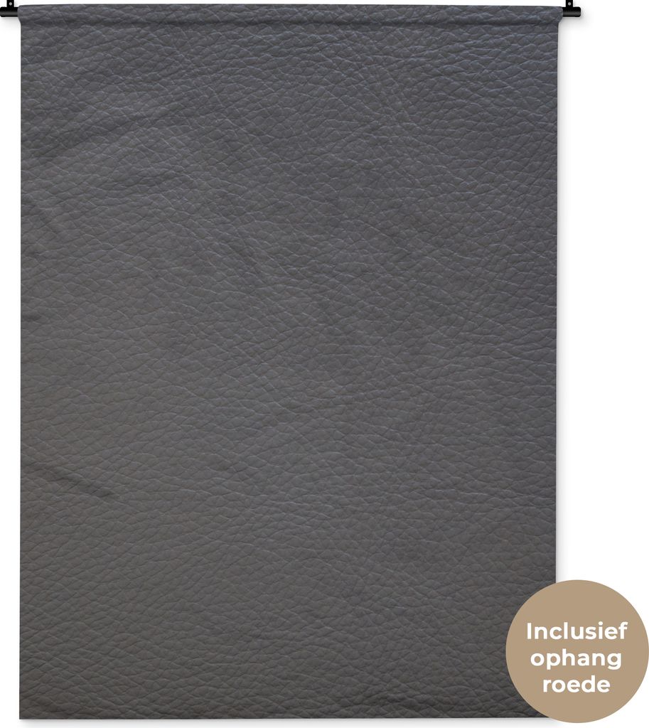MuchoWow Wandteppich Wandbehang Leder - Strukturiert - Leder-Optik - Grau 120x160 cm Tapisserie Dekoration Wandtuch - Wohnzimmer - Moderne