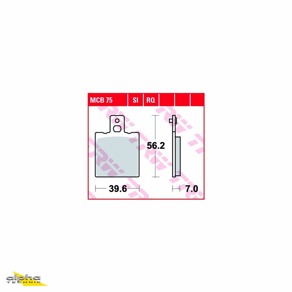 TRW LUCAS Bremsbelagsatz MCB075 350 GTV  125 MX RS50 LM Produktbild 