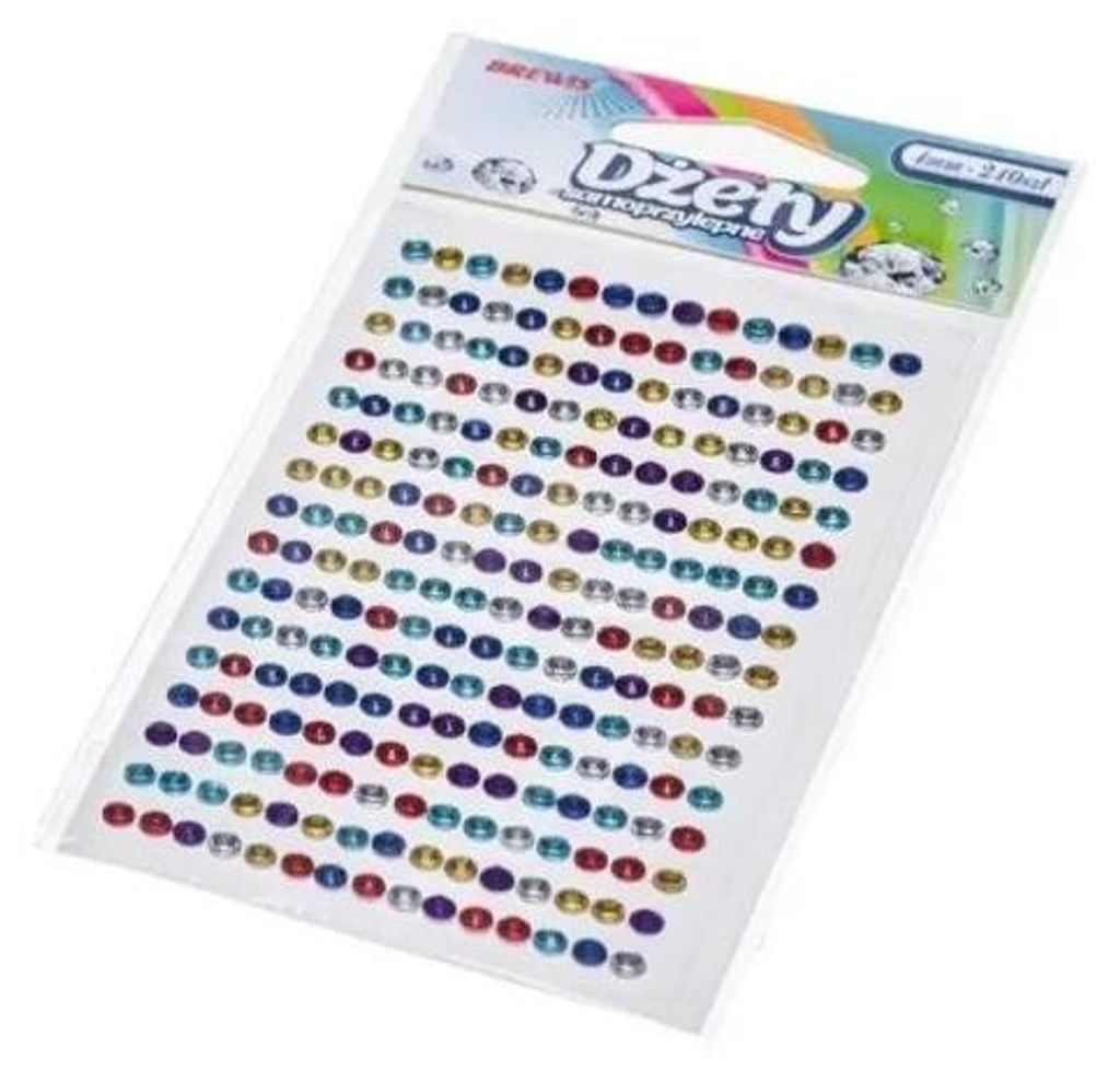 Dżety samoprzylepne kolorowe 4mm 240szt