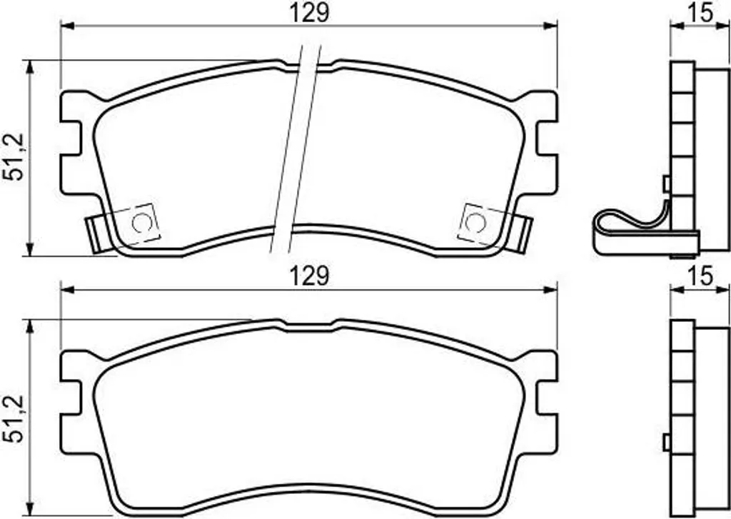 Jeu de plaquettes de frein à disque Bosch pour Kia Rio série DC
