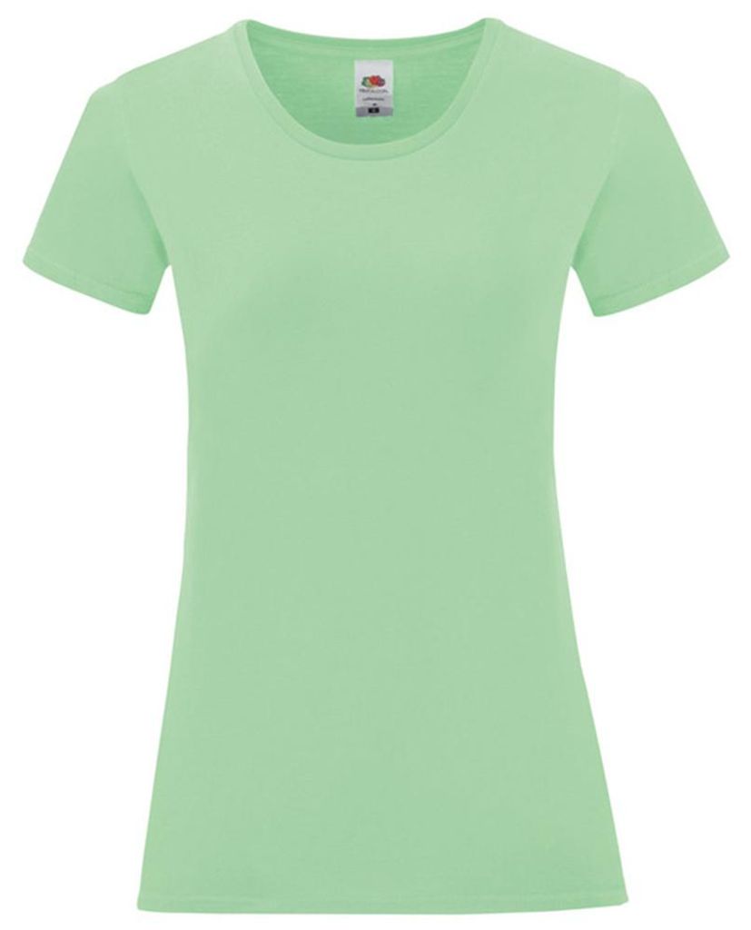 Fruit of the Loom - "Iconic" T-Shirt für Damen, Gekämmte Baumwolle LT5720 (XL) (Minzgrün)