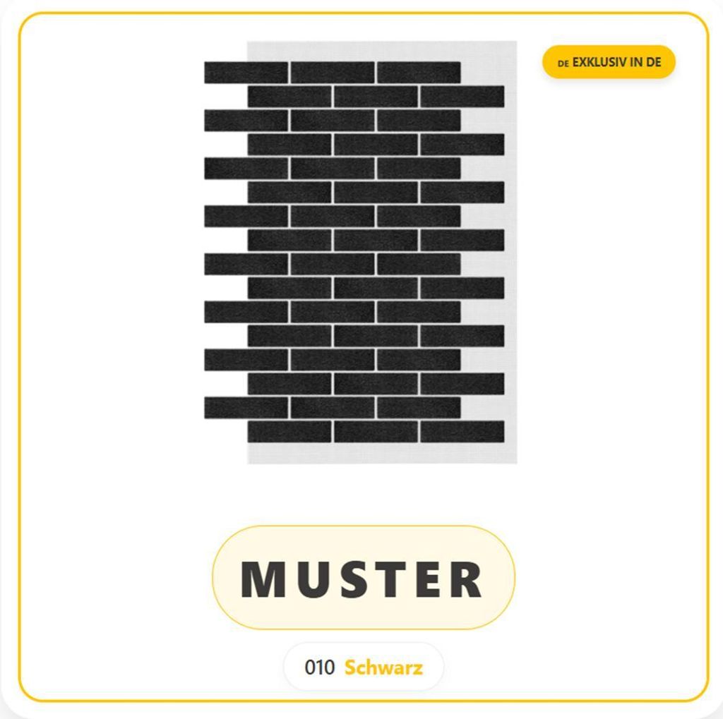 AMK Muster-Paneel 010 Schwarz – Marmorgranulat-Oberfläche in Originalgröße