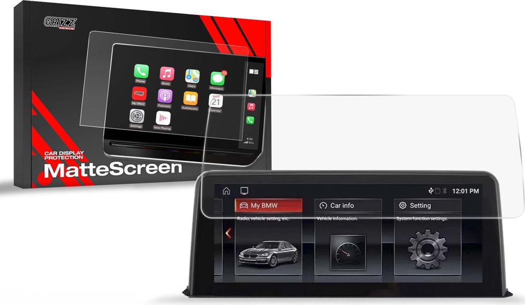 Matte Autodisplayfolie für BMW X1 F48 8,8" (2015-2019), Grizz Protector