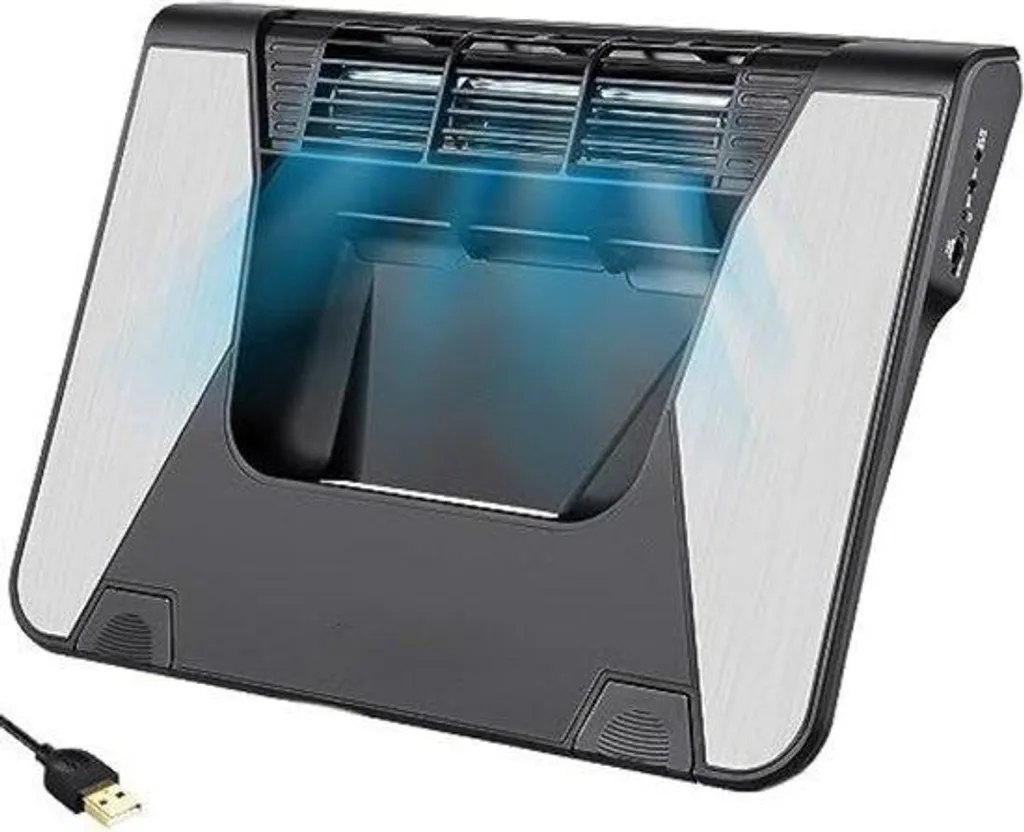 Dissipateur thermique noir ultra-fin et léger pour laptop 15 pouces