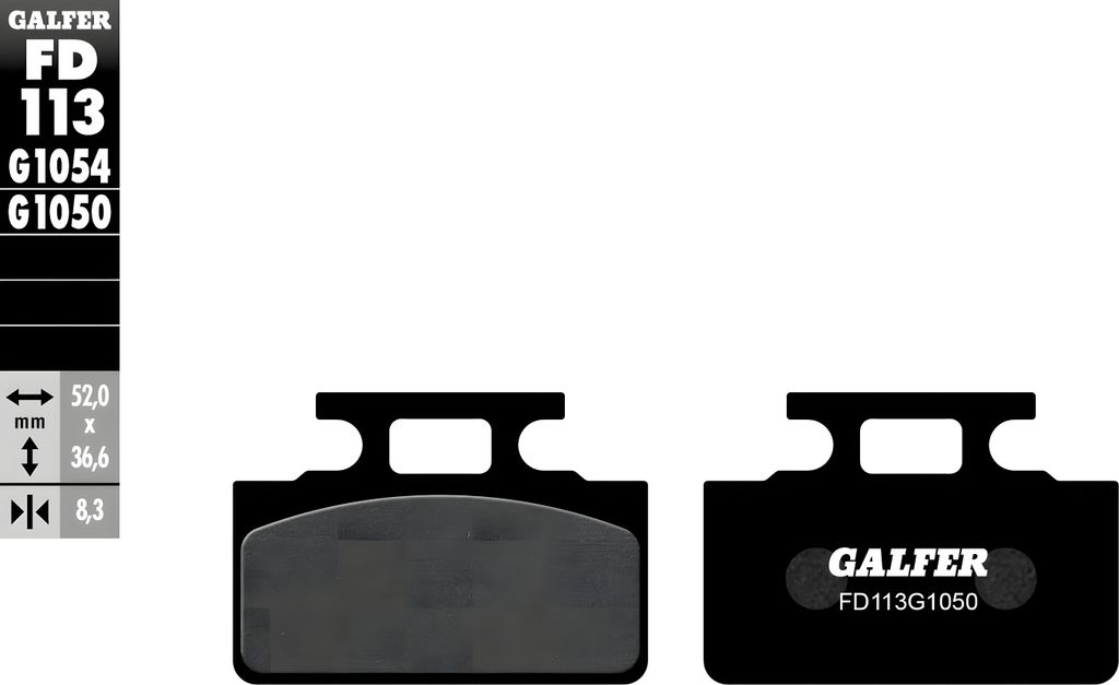 Bremsbeläge Galfer FD113G1050 Semi-Metall SCOOTER vorne für Honda Z A Monkey G, SYM Cinderella Lead Mio NH DD 50 - 125 ccm
