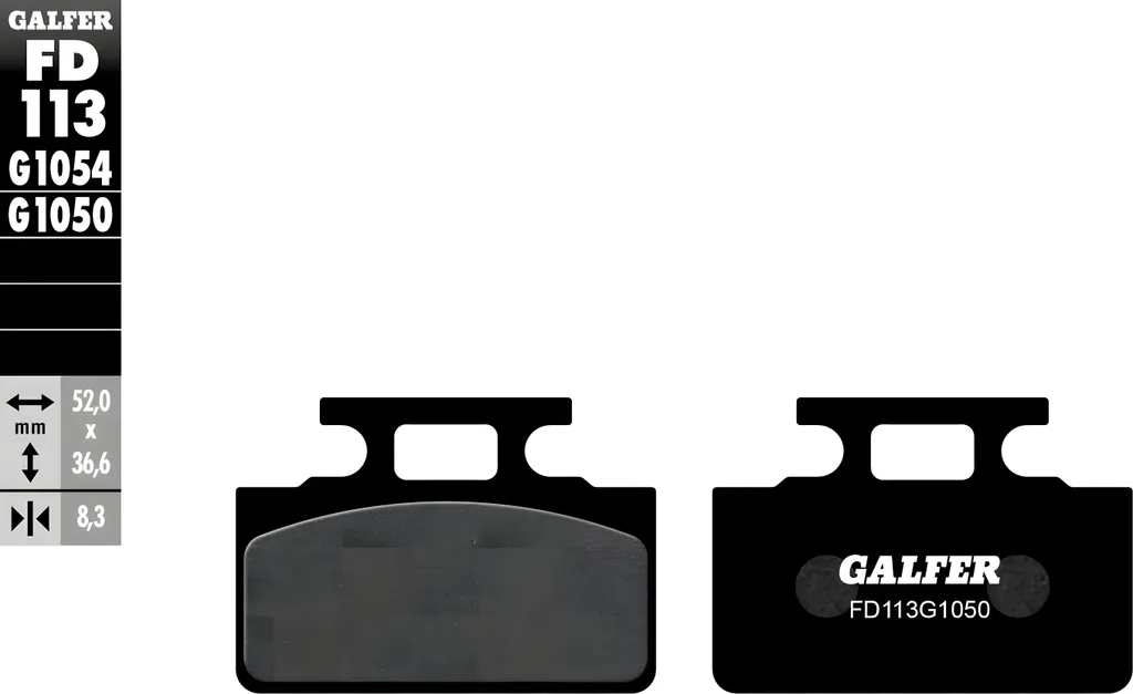 Jeu de plaquettes de frein semi-métalliques Galfer FD113G1050 scooter avant