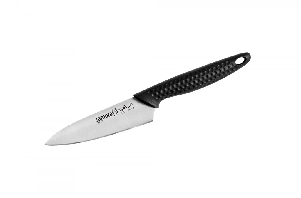 SAMURA Spelucchino Golf 98mm 59 HRC - Coltello da Cucina Professionale