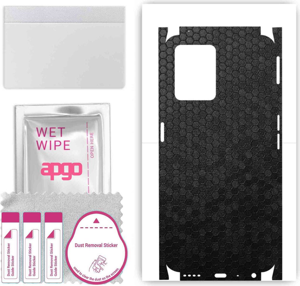 apgo Rückseite + Seiten Schutzfolie, Skin, kompatibel mit Realme 9 Pro, Hinten Displayschutzfolie aus Vinylfolie, kratzfest, einfache Montage - Sc...