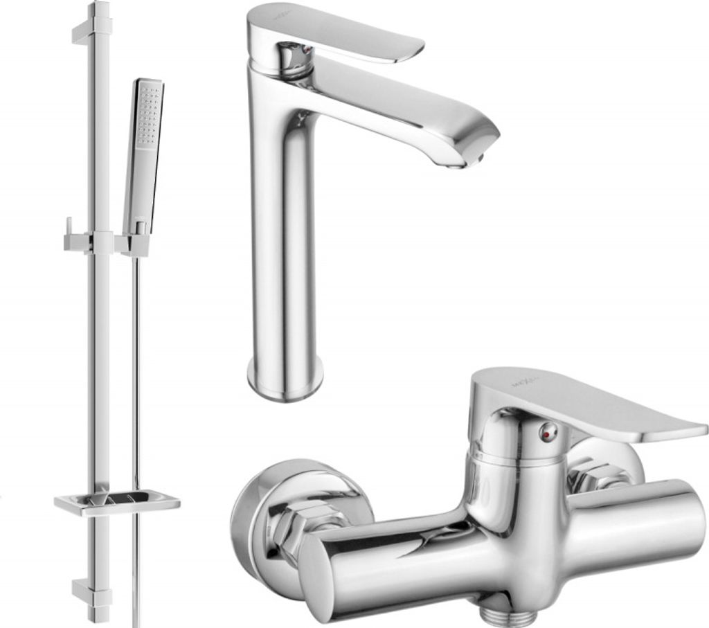 Mexen Pecos DQ72 Brausegarnitur, Chrom - 72714DQ72-00