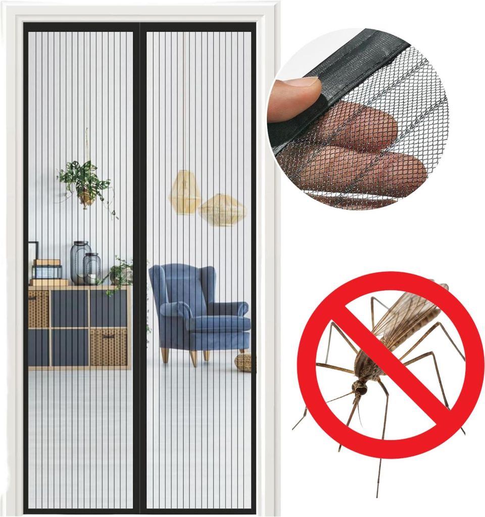 Magnetisches Moskitonetz für Balkontüren 95x215 cm Schutz vor Mücken