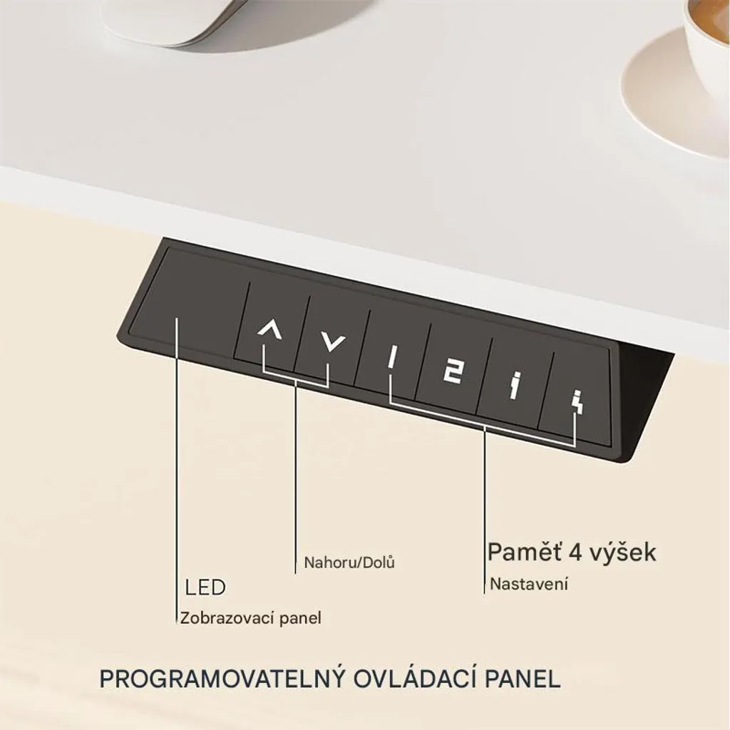 Scrivania Regolabile Bianco QE1W-4824-EUV4 | Tavolo 122x61cm Professionale - 3