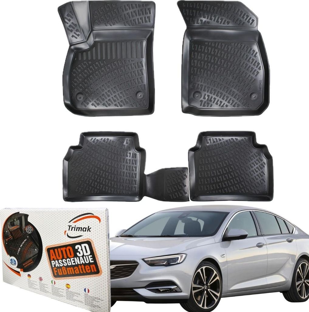 Trimak Autofußmatten kompatibel mit OPEL INSIGNIA B (ab 2017) Auto Allwetter Gummimatten