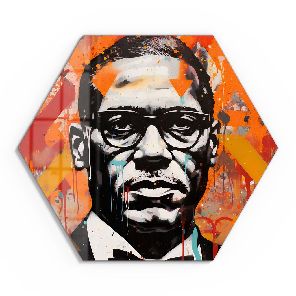 DEQOART Glasbild Echtglas 55x48 cm 'Revolutionäre Eleganz' Wandbild Bild modern Deko