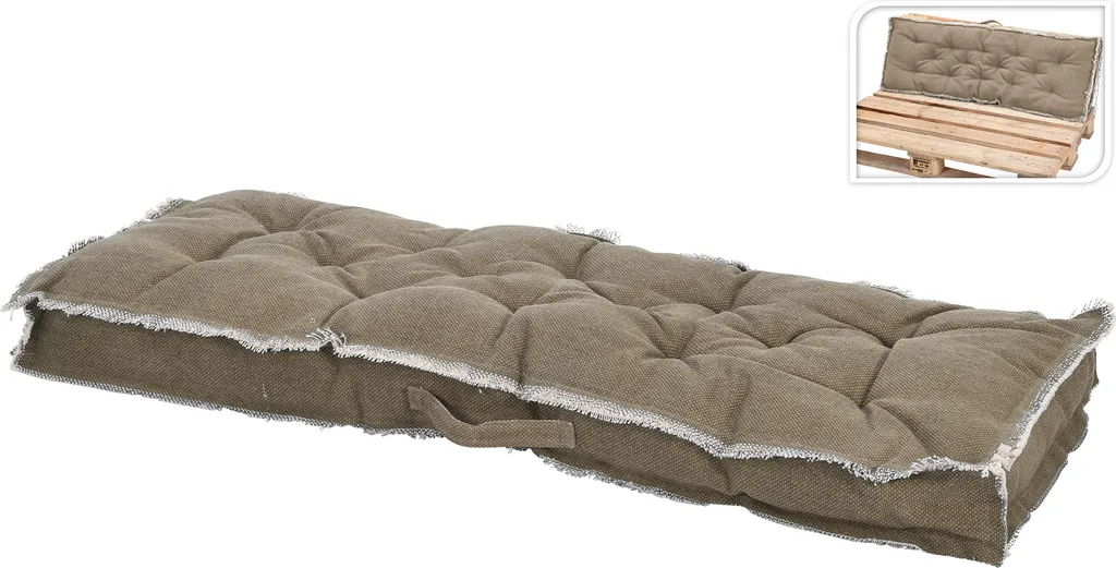 Bracciolo e Seduta per Pallet 120x40x8 Beige | Comfort Outdoor su Misura
