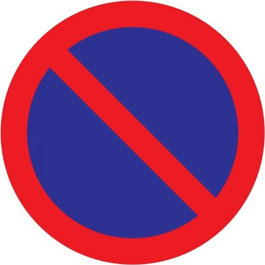 Sticker Interdiction de Stationner 200mm - Vinyle Haute Adhérence Durable