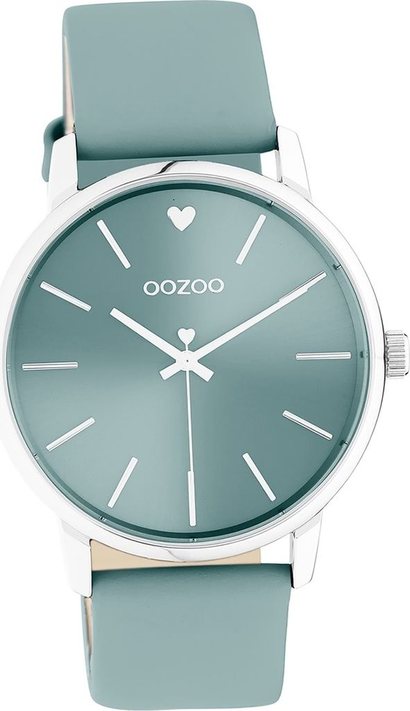 Oozoo Leder Damen Uhr Analog Quarzuhr Armband seeblau Timepieces D2UOC10985