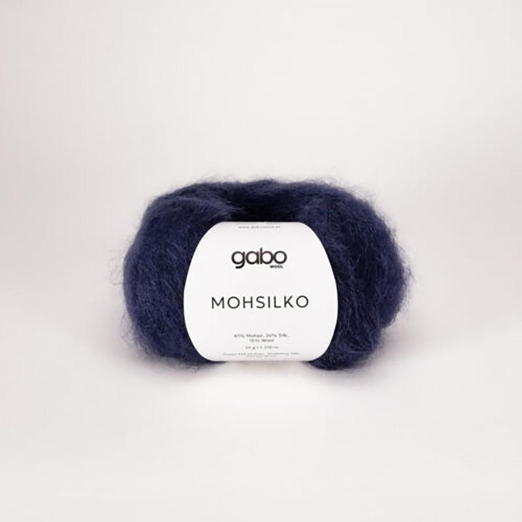 GABO Wool Mohsilko 4936 Tintenblau – weiches, feines Strick- und Häkelgarn