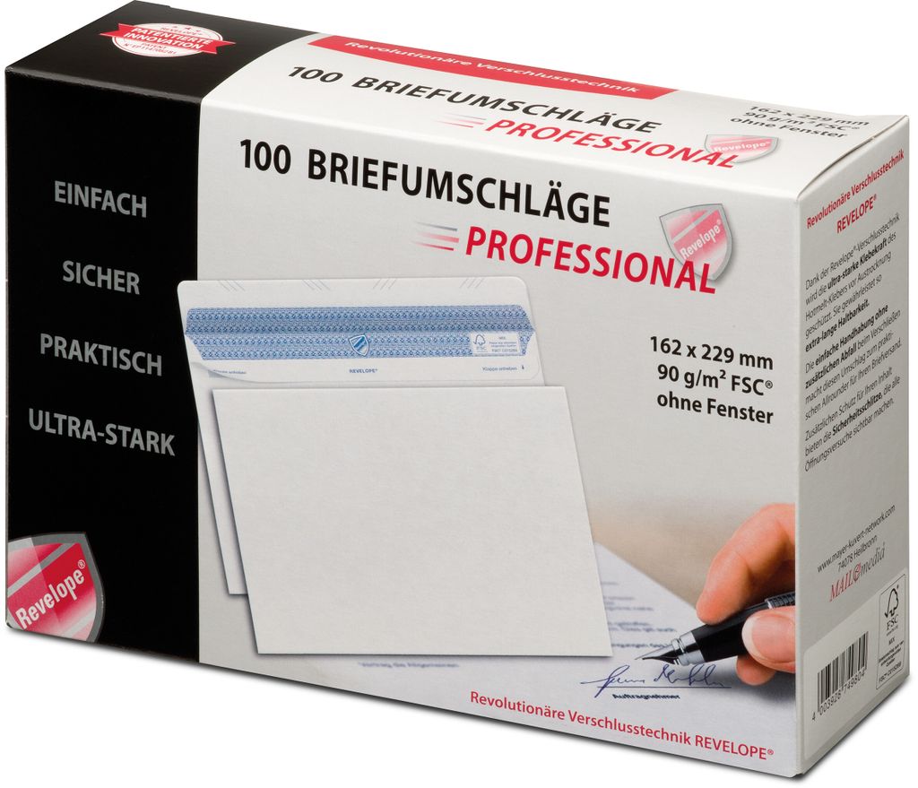 Mayer-Kuvert-network Briefumschläge DIN C5 ohne Fenster selbstklebend - Bürokleinmaterial