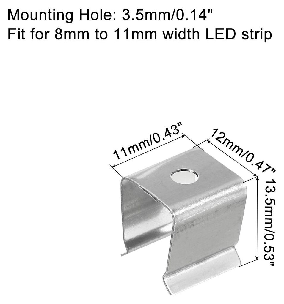 20 Stš¹ck Lichtschlauch-Montageclips Wandkanal-Montagehalter-Zubeh?r LED-Lichtstreifen Montagehalterung fš¹r 8 mm bis 11 mm wsserdichter LED-Li...