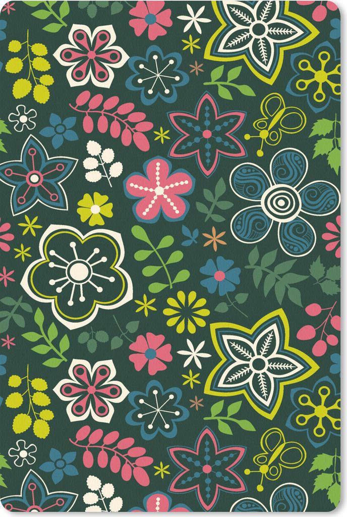 MuchoWow Mauspad Mousepad Blätter - Muster - Blumen 18x27 cm - Mousepads - Maus Mat - Pad - Mausunterlage