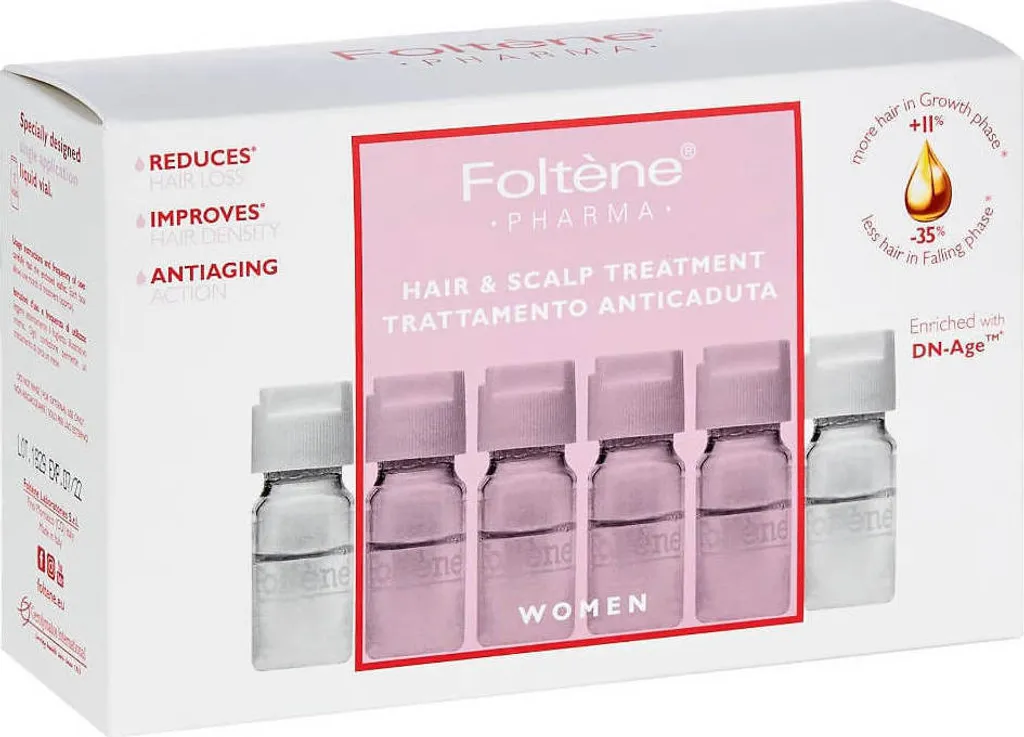 Foltene Pharma Traitement Cheveux et Cuir Chevelu Femmes Pack 12 x 6ml