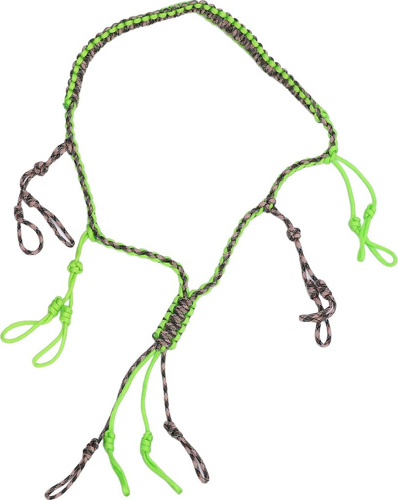 Entenanruf Lanyard tragbar geflochtenes Paracord Nylon -Spiel mit Schleifen für Fluoreszenzgrün im Freien