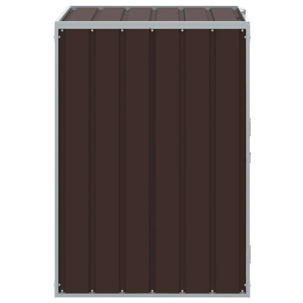 vidaXL Copribidone Singolo Marrone 72x81x115 cm in Acciaio Robusto - 6