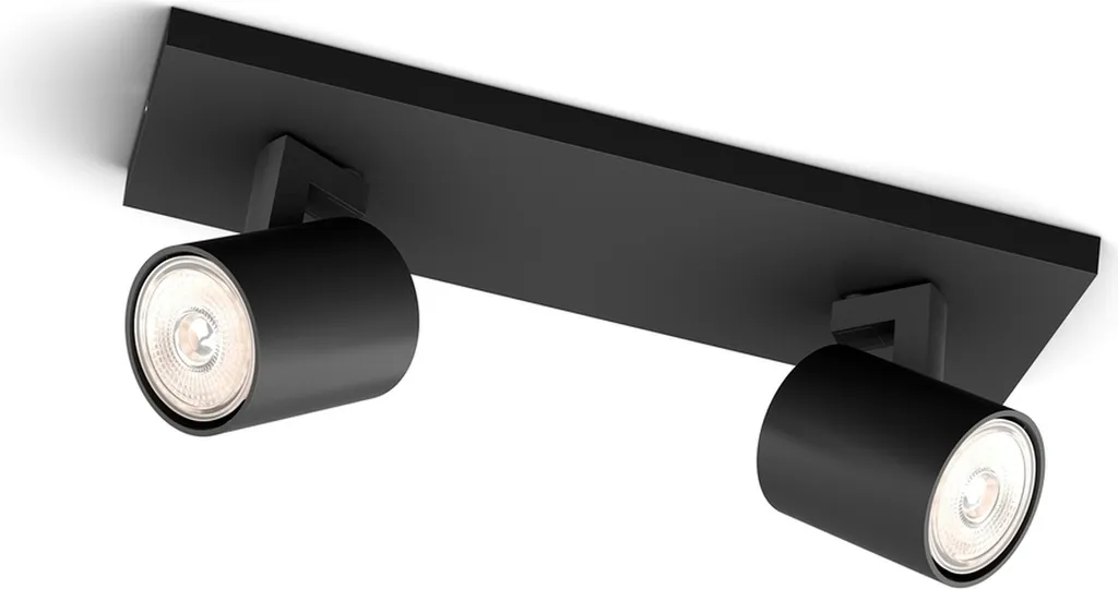 Philips myLiving Spot Runner noir 2 flammes 2x20W design moderne 530923016