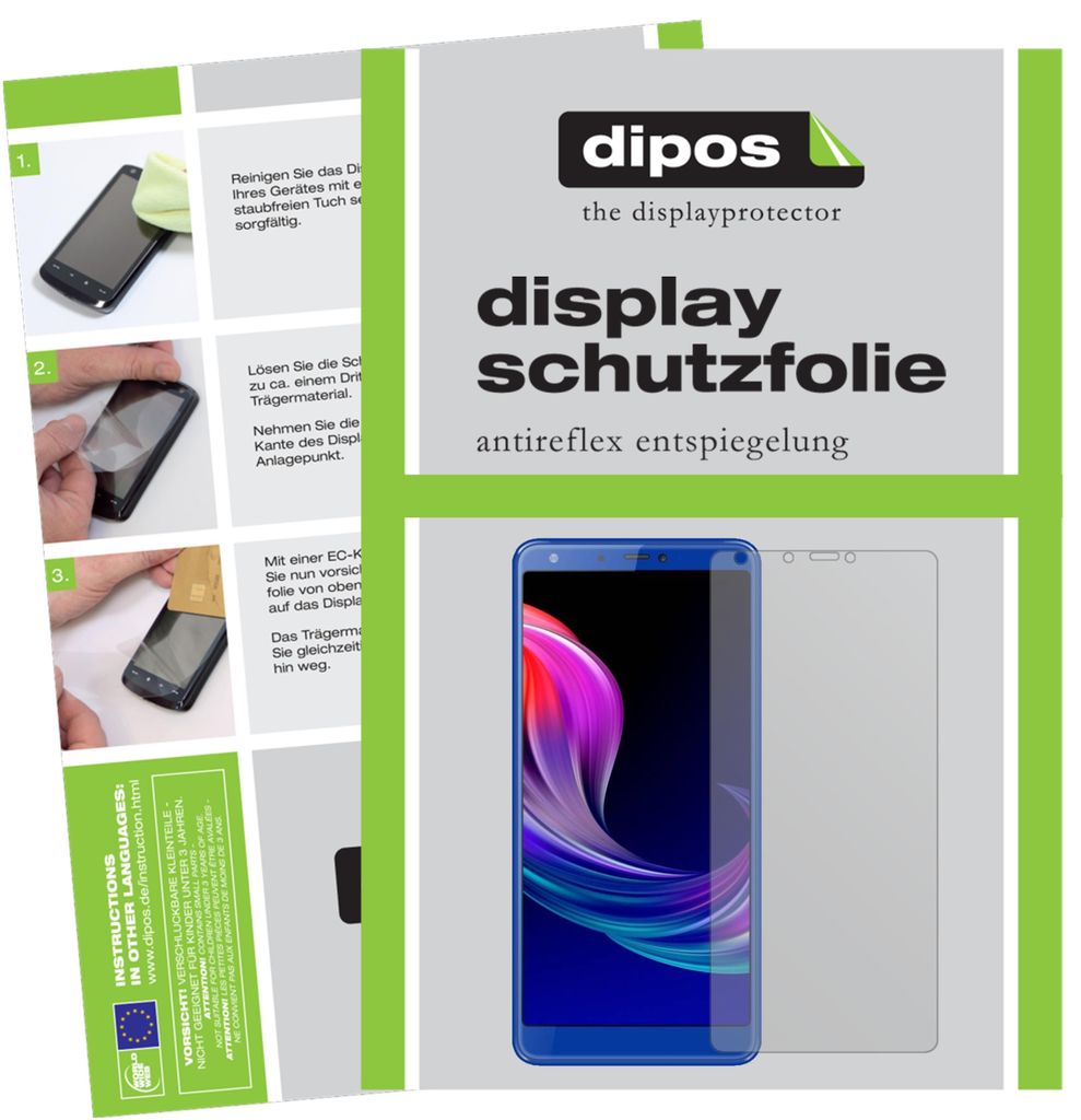 2x Schutzfolie für Panasonic Eluga Ray 600 matt Displayschutzfolie Folie Display