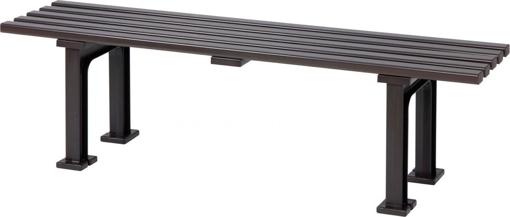 Gartenbank Kuba | 3-Sitzer | Braun | HxBxT 42x150x37cm | Witterungs- & UV-beständiger Kunststoff | Parkbank Sitzbank Außenbereich Garten Balkon T...