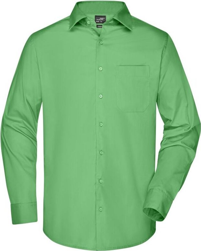 Men's Business Shirt Long-Sleeved lime-green, Gr. XL