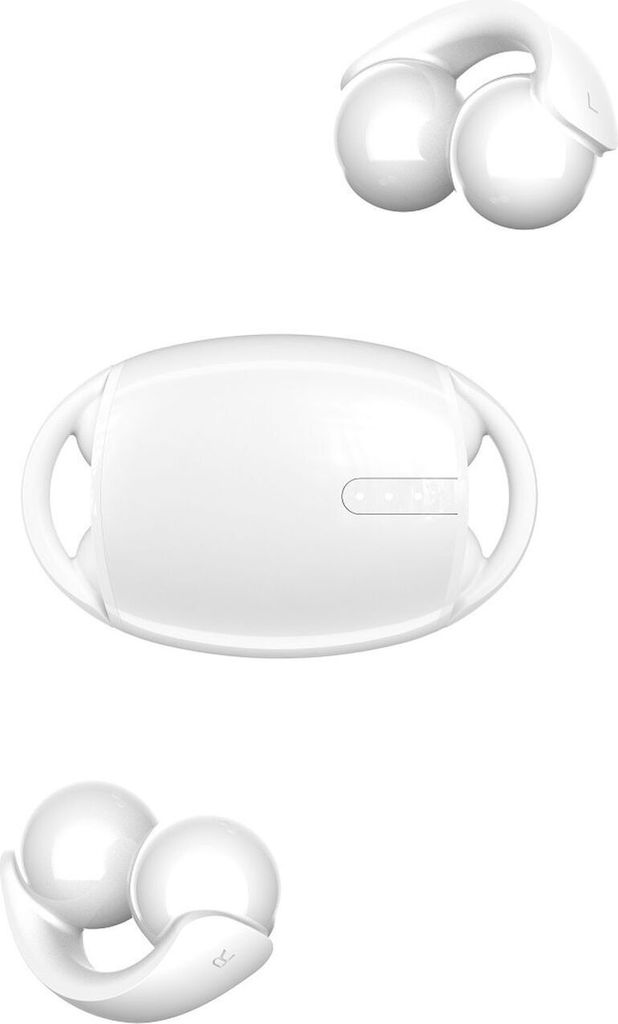 Devia Kabellose Kopfhörer mit Bluetooth Technologie 5.3 Over-Ear-Kopfhörer mit Ladebox Weiß