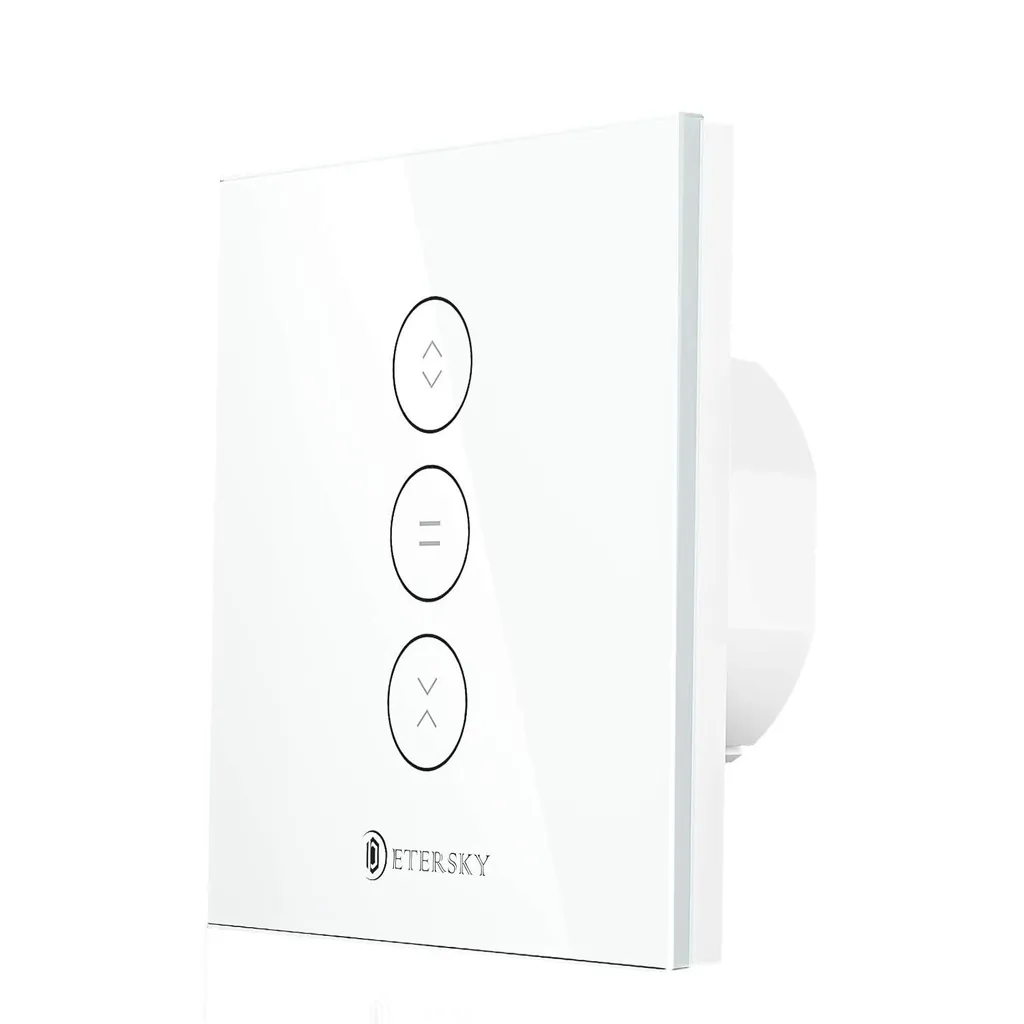 Etersky Interrupteur Volet Roulant Connecté WiFi avec Panneau Tactile Noir
